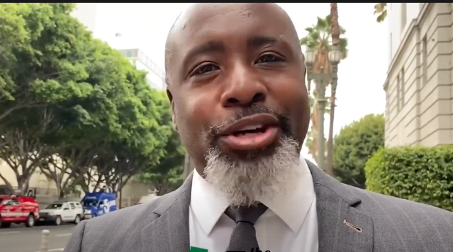 Councilman Marqueece Harris-Dawson Reacts To Protests Outside  L.A City Hall