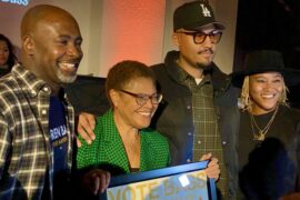 Karen Bass All Smiles Night Before Election Day in Los Angeles Mayor Race