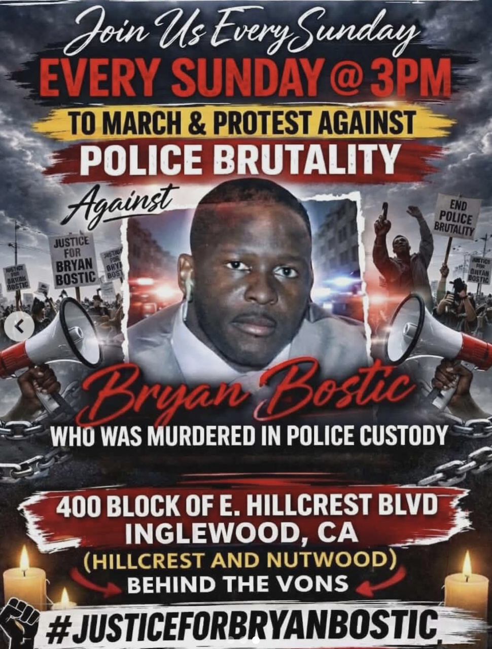 Inglewood Community Rallies for Justice as Bryan Bostic Dies Following Traffic Stop